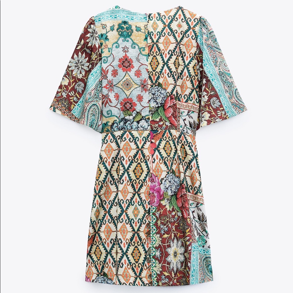 Zara Patchwork Print Mini Dress - image 4
